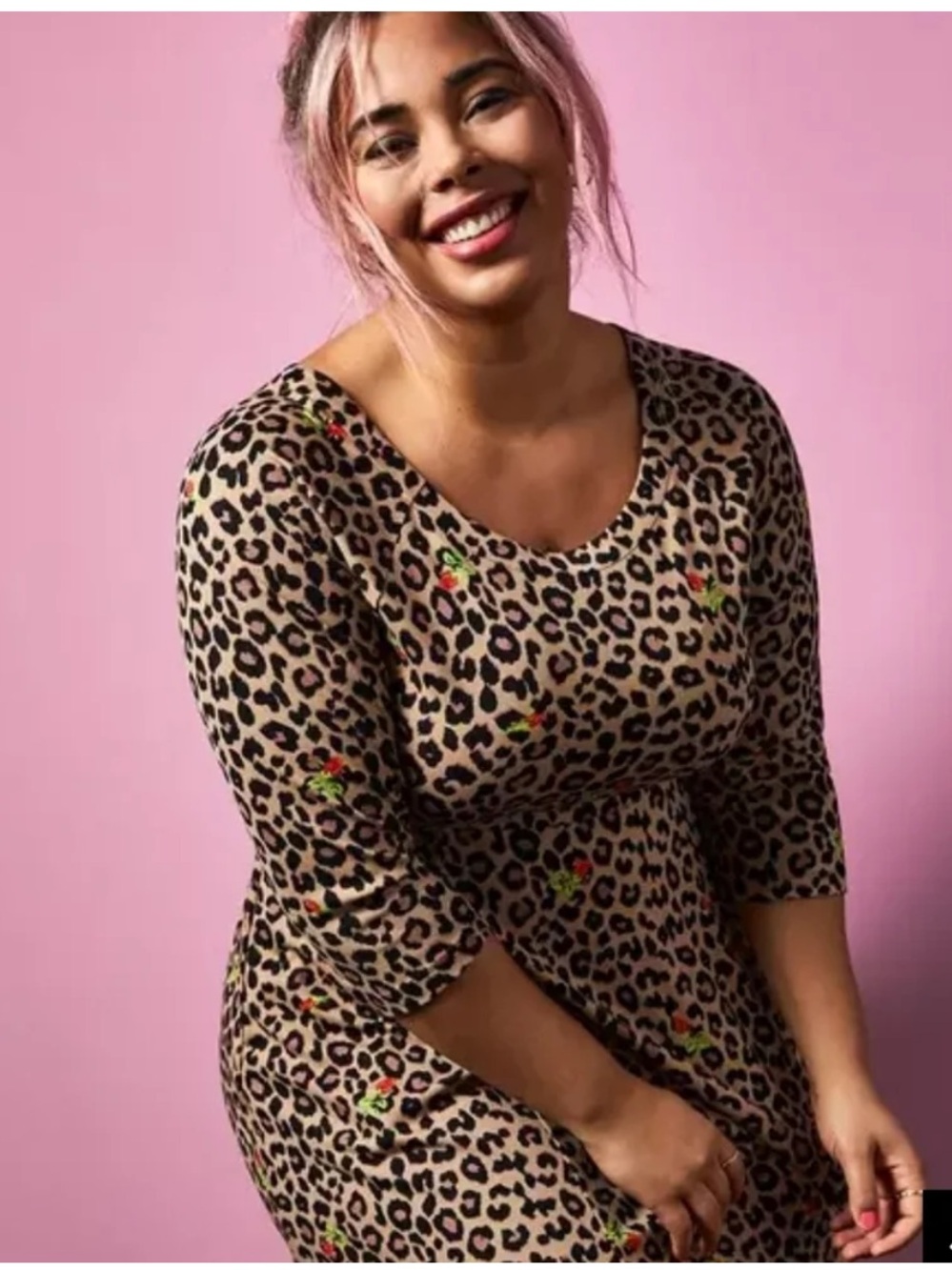Torrid X Betsey Johnson Beige and Black Leopard Midi Dress plus size 0 msrp $88